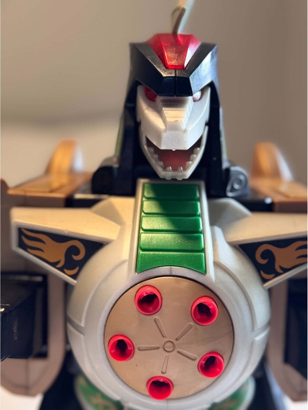 Imaginext Power Rangers Mighty Morphin Green Ranger Dragonzord 16" With Remote